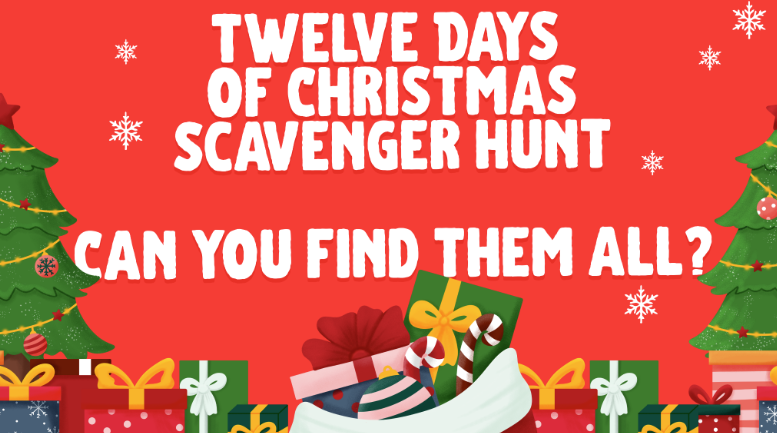 Twelve Days of Christmas Scavenger Hunt - Can you find them all?